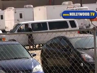 Dakota Fanning On Location In Los Angeles.