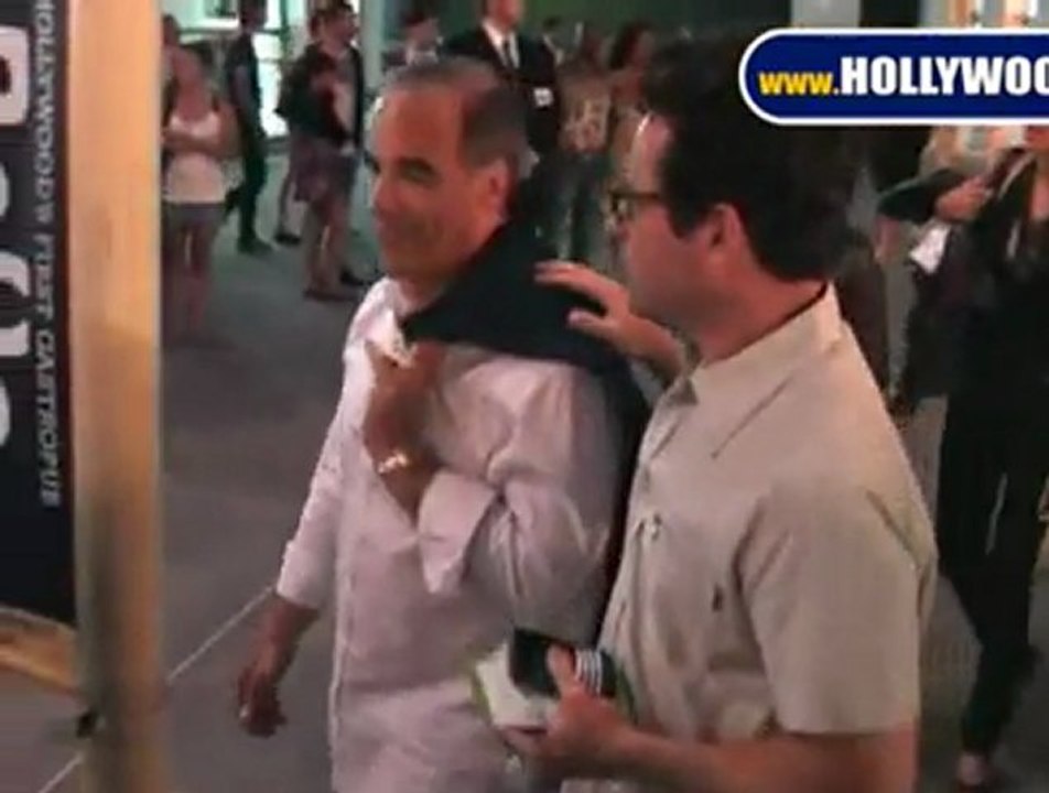 J J Albrams All Smiles While Leaving Funny People Premiere.