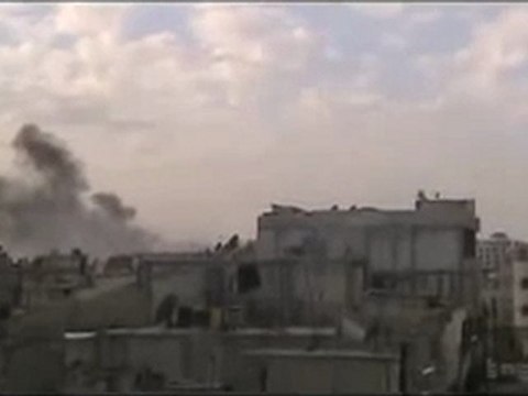 فري برس حمص باباعمرو سقوط أحد القذائف على المنازل 13 2 2012