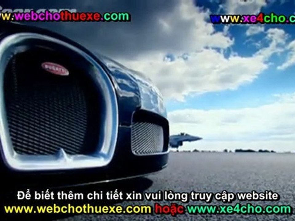 Siêu xe Bugatti Veyron vs máy bay chiến đấu Euro Fighter
