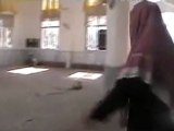 فري برس   حمص باباعمرو الدمار داخل مسجد الجوري ورسالة من الشيخ رائد