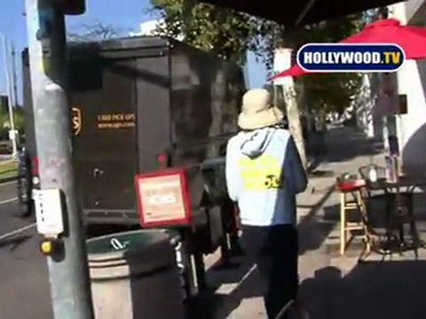 Marcia Cross Hides From Cameras.