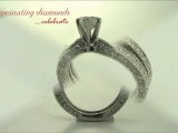 Heart Shaped Diamond Wedding Rings Set In Prong Setting