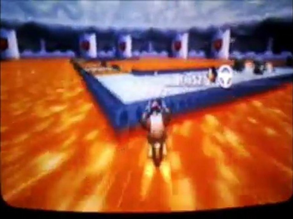 Mario kart wii contre la montre sur GBA château de bowser 3