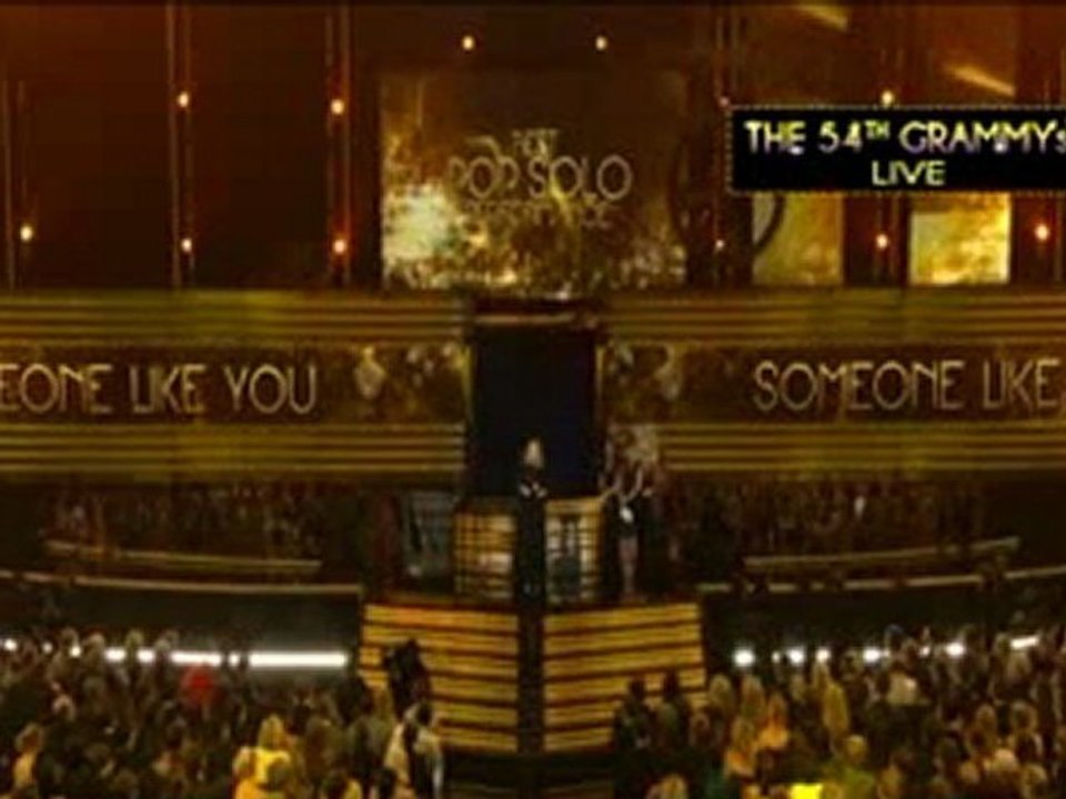 Grammy Awards 2012 _ Adele wins the best pop solo performance for _Someone Like You._-1