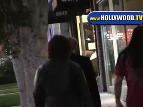 Nicolas Cage and Friends Walk to Madeo.