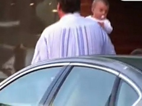 Daniel Baldwin and baby in Beverly Hills