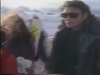 Johnny Hallyday au ski avec Pierre Richard