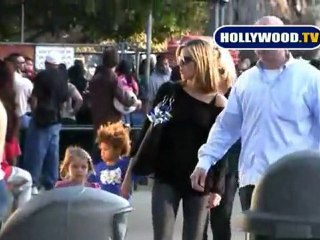 EXCLUSIVE: Heidi Klum and Kids Ride Ponies in Hollywood