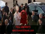 Nicki Minaj arrives with pope Grammy performance