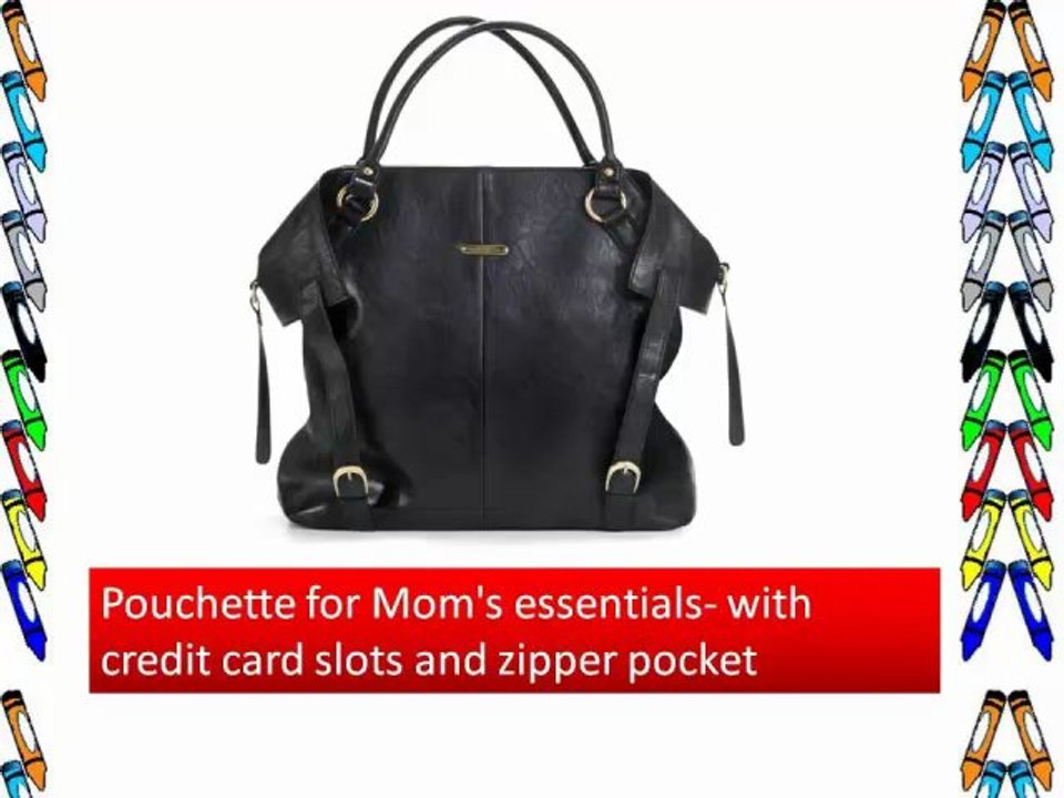 DISCOUNT stylish diaper bags - timi & leslie Convertible Charlie II Diaper Bag, Black