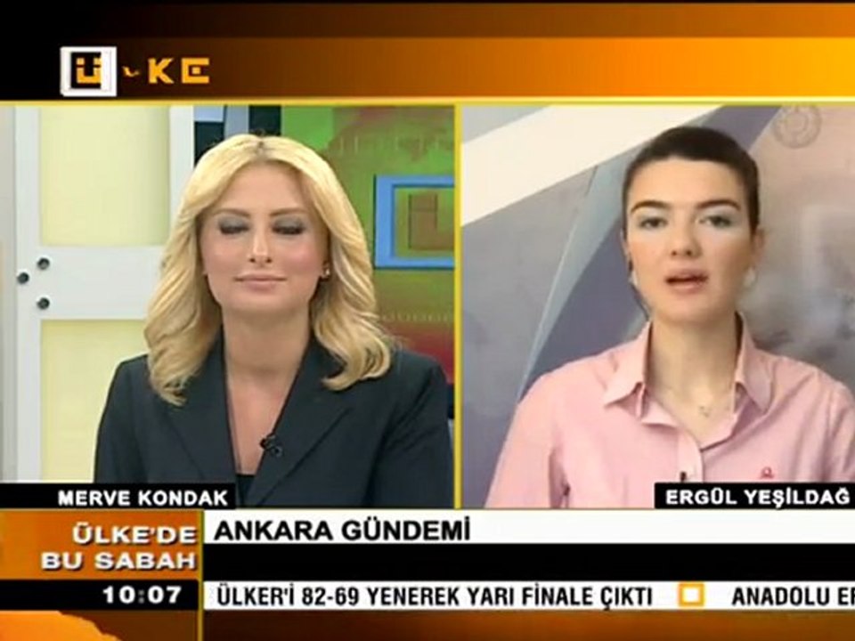 15 Şubat 2012 Ergül Yeşildağ Ülke tv de Ankara'nın gündemini aktarıyor.