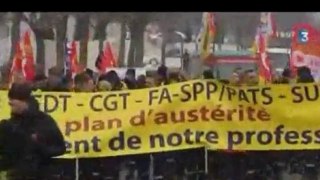1920 france 3 14022012 manifestation SPP bourgoin jallieu à la venue de Sarkozy
