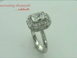 Radiant Cut Diamond Engagement Ring In Vintage Pave Setting