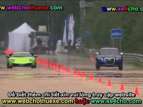 Siêu xe Lamborghini Murcielago LP670 4 SV vs Siêu xe Audi RS6 Evotech