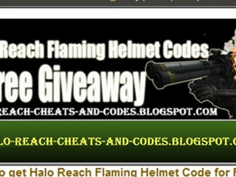 How to get halo reach code for flaming helmet !