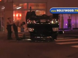 EXCLUSIVE: Shia LaBeouf Car Overturned