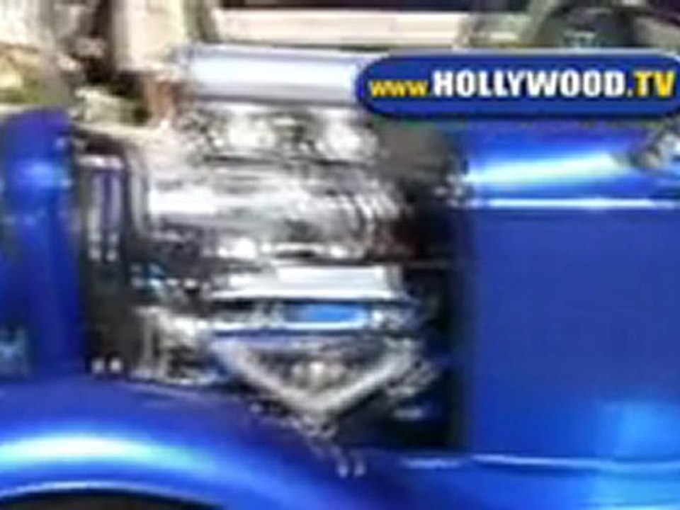 Christian Audigier and Johnny Hallyday Walk Together On Sunset