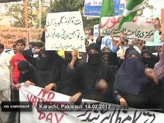 Manifestation anti-Saint-Valentin au Pakistan - no comment