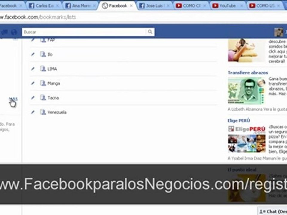 Como crear listas de amigos o contactos en Facebook