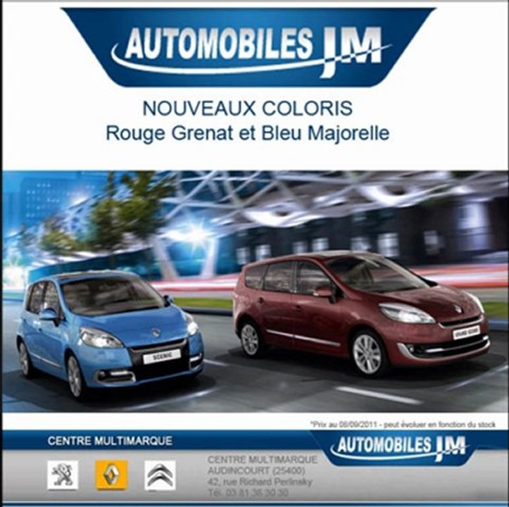 MANDATAIRE VOITURE NEUVE RENAULT SCENIC 2012 AUTOJM