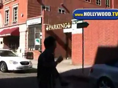 Eric McCormack leaves Bedford Drive.