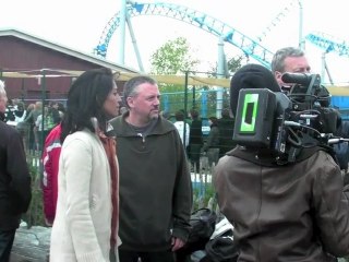 Tournage d'un épisode de C'est pas sorcier "Manèges: Le grand frisson" à Europa-Park