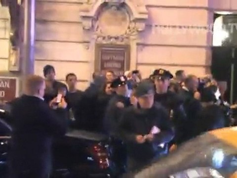 Andrew Garfield & Philip Seymour Hoffman attend Death Of A Salesman at the ETHEL BARRYMORE THEATRE