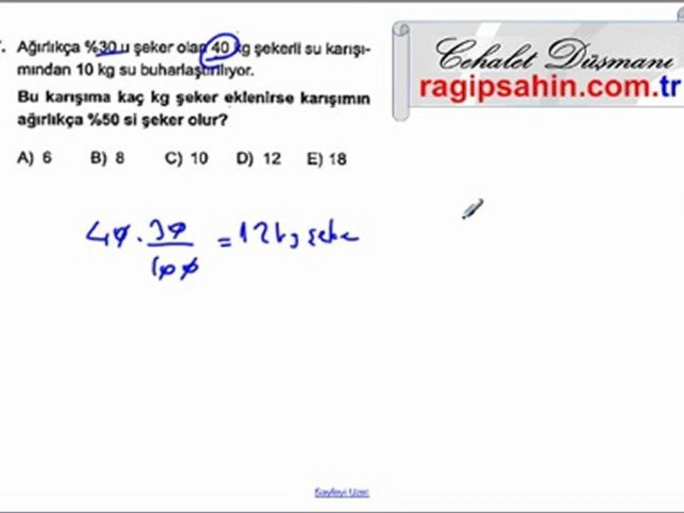 KPSS karışım problemleri 1