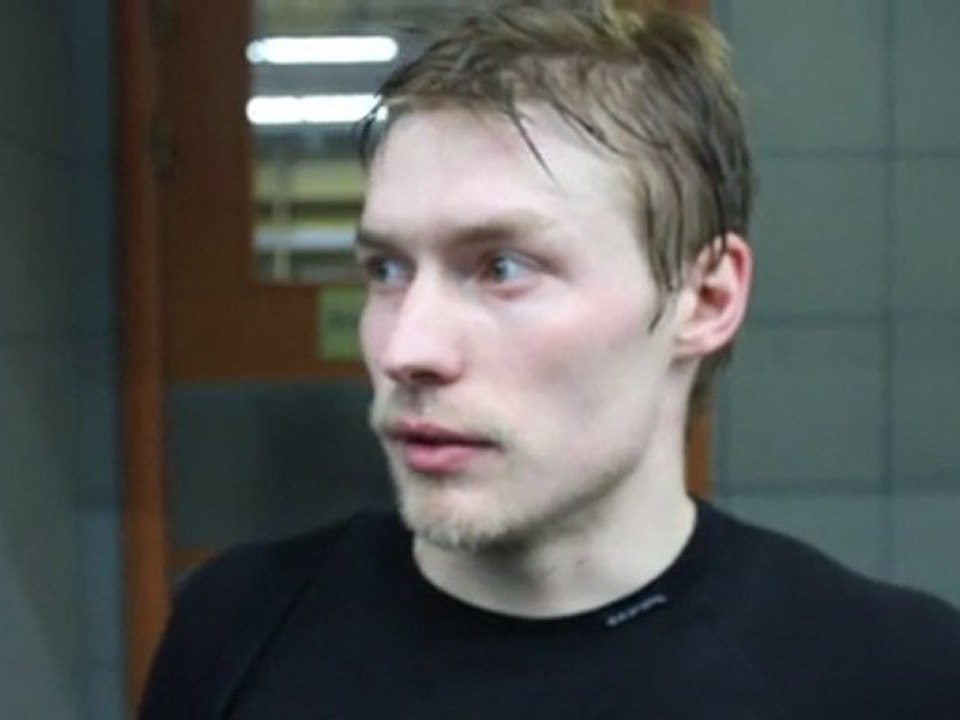 Вадим Бердников после игры с к.Витязь 15.02.12.