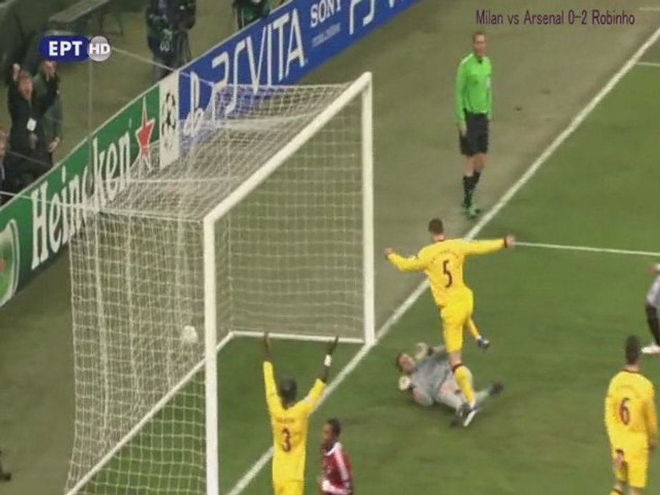 Milan-Arsenal 2-0 (Robinho) Champions League (15/02/2012) HD