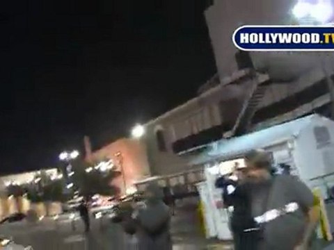 Dj Am and Friend Leave a Hollywood Night Club.