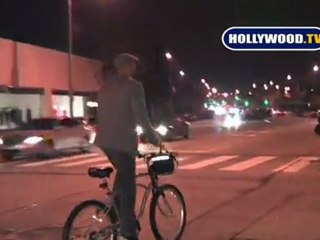 Billy Zane Rides His Bike At Villa.
