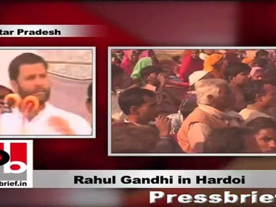 Rahul Gandhi in Hardoi: Bundelkhand funds misused by Mayawati Government