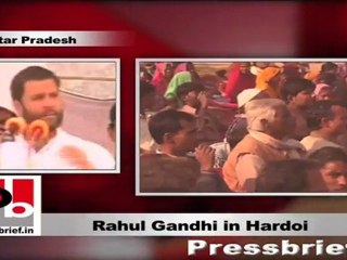 Rahul Gandhi in Hardoi: Bundelkhand funds misused by Mayawati Government
