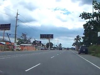Driving to the Las Americas Airport of Santo Domingo
