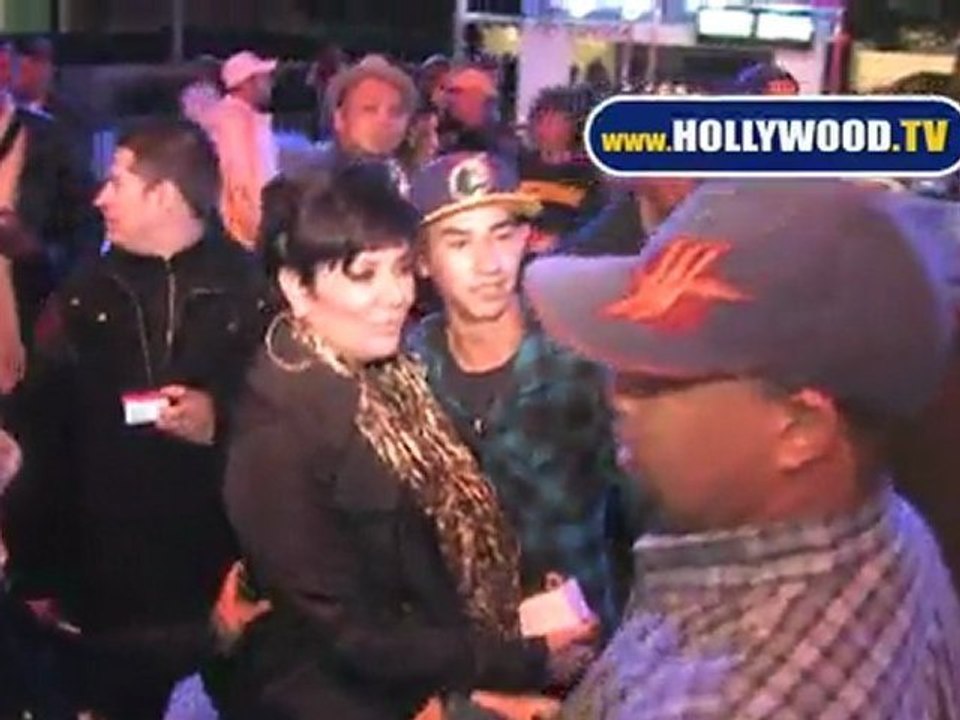Kris Jenner LA Lakers game at The Staples 112110 YT