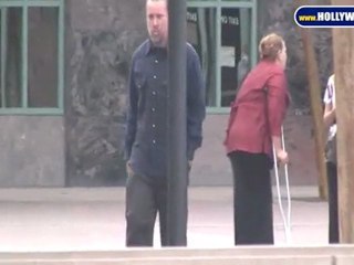 Scruffy Jesse James Struts Out of Orange County Courthouse