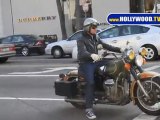 Ewan McGregor Rides Motorcycle in Beverly Hills
