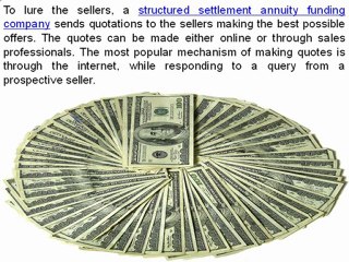 Going rate of structured settlement