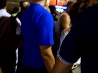 Buskers festival at night