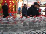 Hundreds Of Shopping Carts Moved At Once