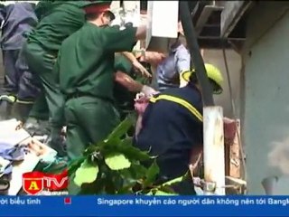 Xem toàn cảnh vụ sập nhà nghiêm trọng ở Tạ Quang Bửu