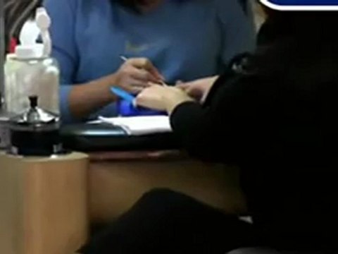 Kim Kardashian gets a pedicure in Beverly Hills