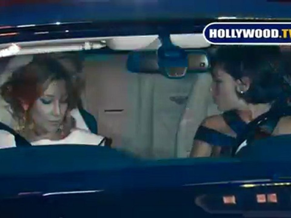 Eva Longoria Parker and Friends Leave Beso.