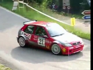 Rally Car Loses Both Wheels