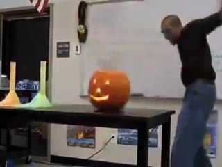 Science Teacher Carves Pumpkin
