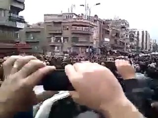 فري برس   تشييع شهيد الشام والمزة اسامة شعبان 16 2 2012