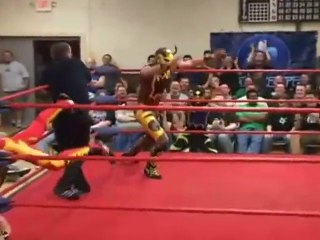Wrestler Uses Invisible, Slow-Motion Grenade
