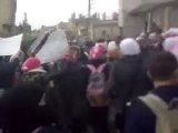 فري برس   مظاهرة طلابية  ريف دمشق   مدينة زاكية   الأربعاء 15 2 2012